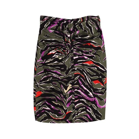 Balenciaga Printed Pencil Skirt in Multicolor Cotton
